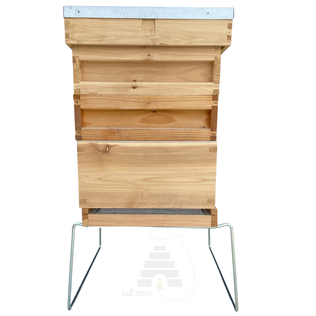 Galvanised metal universal hive stand for beehives