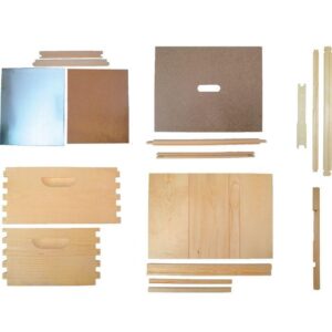 8-Frame Deep Super 9 5/8" Beehive Kit with Frames, Covers and Bottom Board